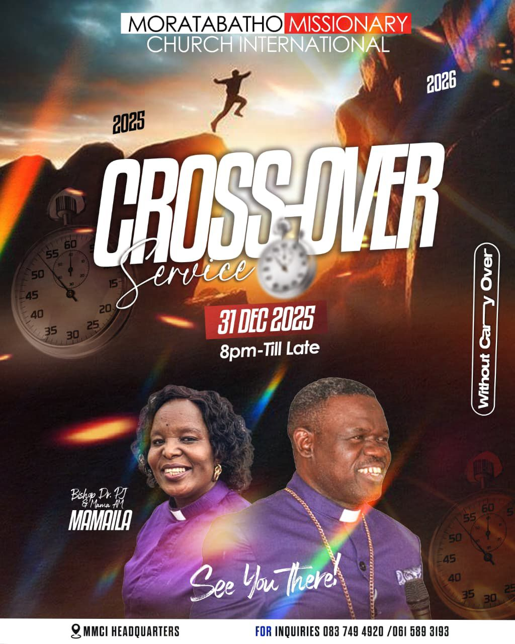 Cross-Over Service church event poster