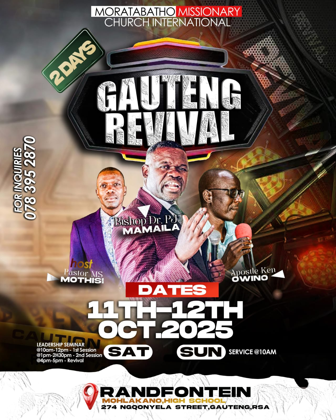 Gauteng Revival church event poster